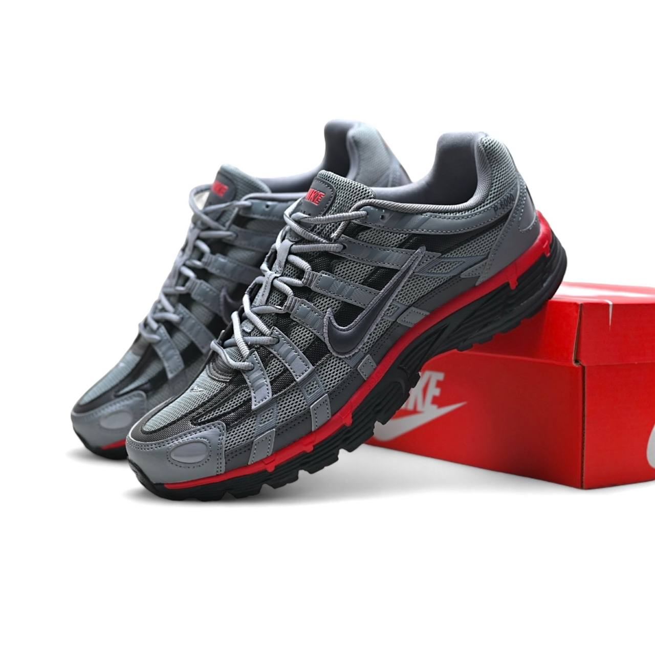 Маратонки NК P-6000 Cool Grey & University Red