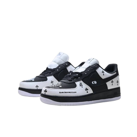 Маратонки AF1 Chrome Hearts Black & White